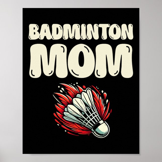 Badminton Mamma Player Shuttle Poster (Framsidan)