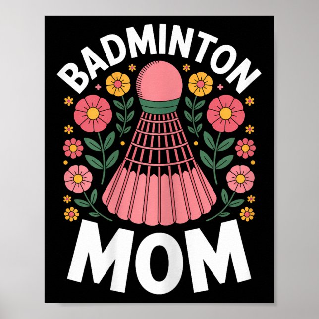 Badminton Mamma Shuttle Rollig Badminton Poster (Framsidan)
