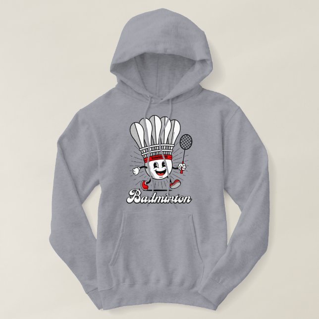 Badminton Mascot Classic Hoodie (Design framsida)