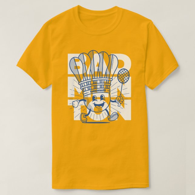 Badminton Mascot OVERPRINT T Shirt (Design framsida)