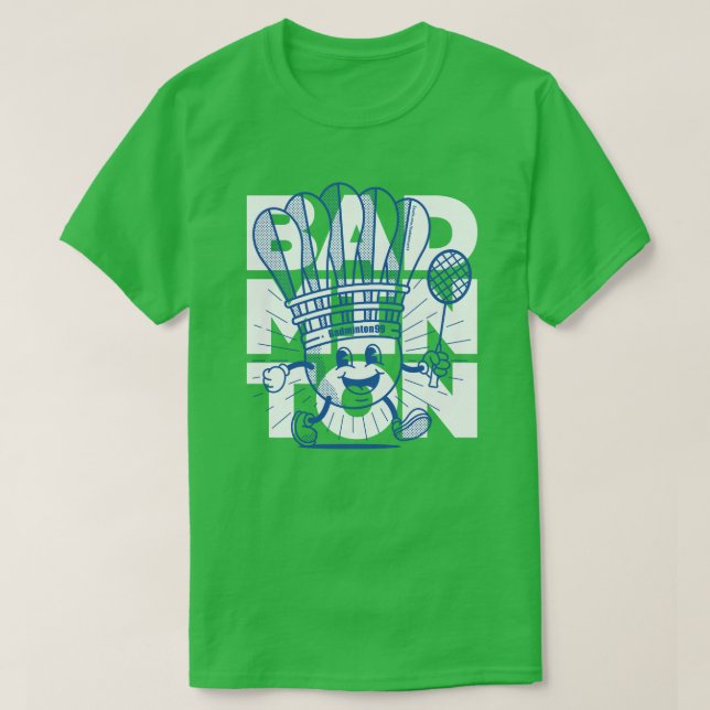 Badminton Mascot OVERPRINT T Shirt (Design framsida)