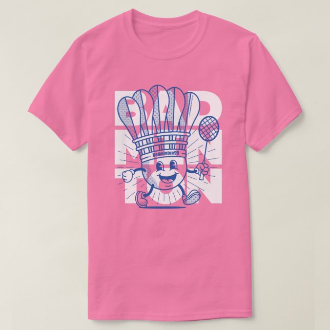 Badminton Mascot OVERPRINT T Shirt (Design framsida)