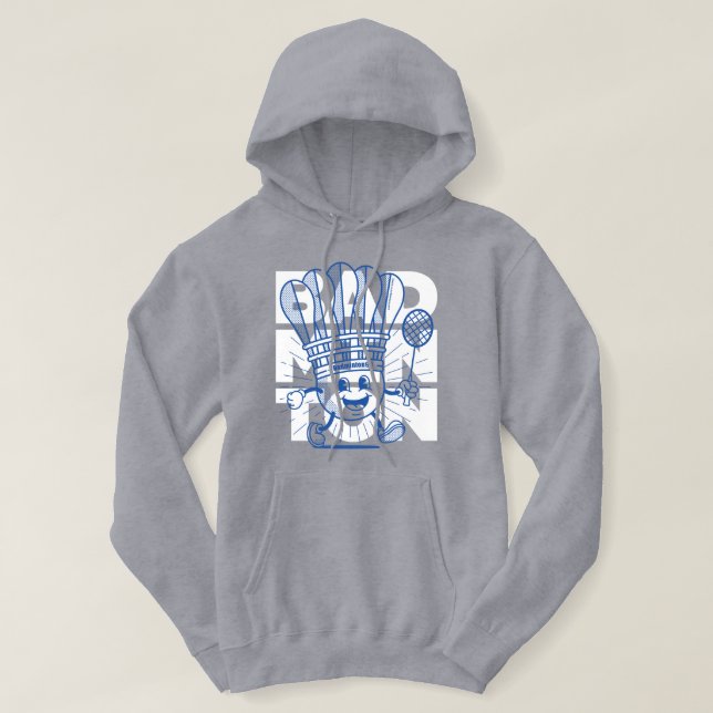 Badminton Maskot ÖVERTRYCK Hoodie (Design framsida)