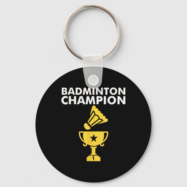 Badminton Mästare Fågel Apparel  Nyckelring (Framsida)