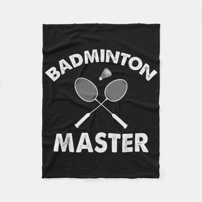 Badminton Master Funny Badminton Player Shuttle Ra Fleecefilt (Framsidan)