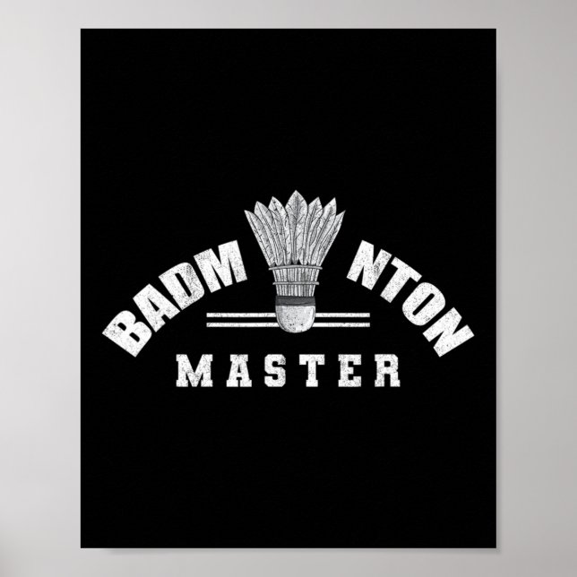 Badminton Master Shuttle Birdie Badminton Poster (Framsidan)