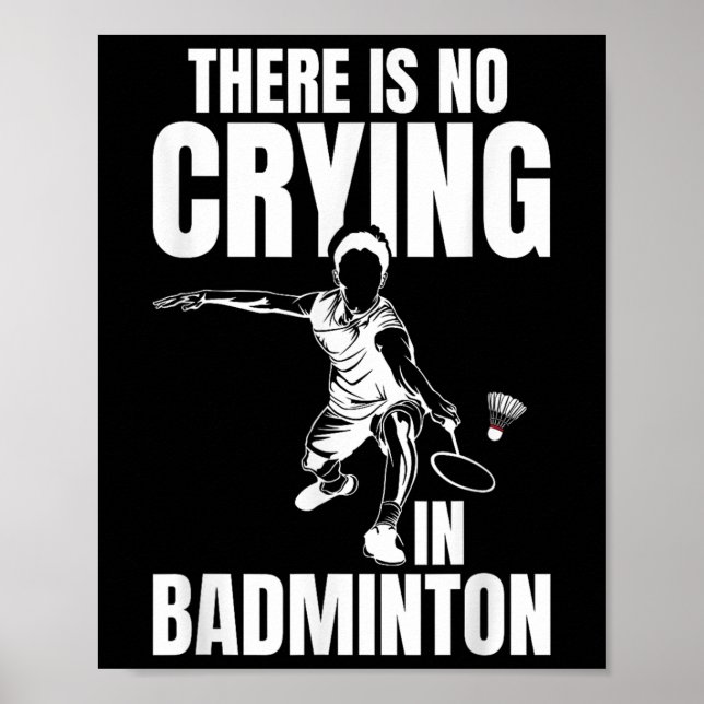 Badminton Match Luck Skill Team Shuttle Coach Badm Poster (Framsidan)