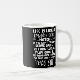 Badminton Match Sport Player Racket Shuttle Games Kaffemugg