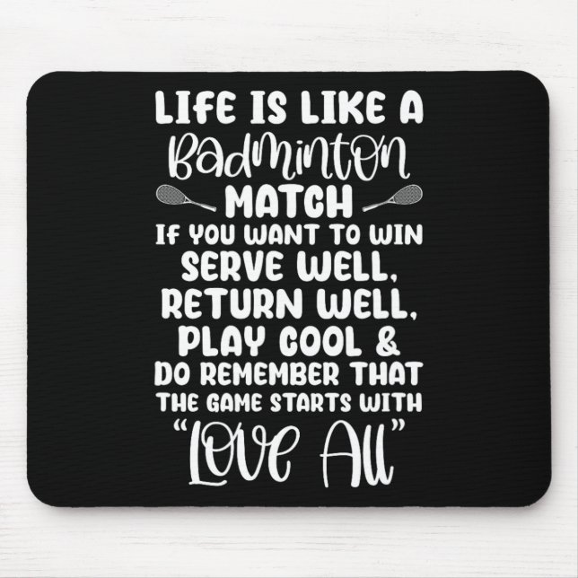 Badminton Match Sport Player Racket Shuttle Games Musmatta (Framsidan)