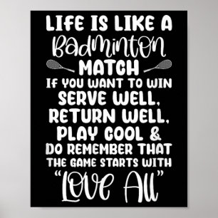 Badminton Match Sport Spelare Racketskol Games  Poster