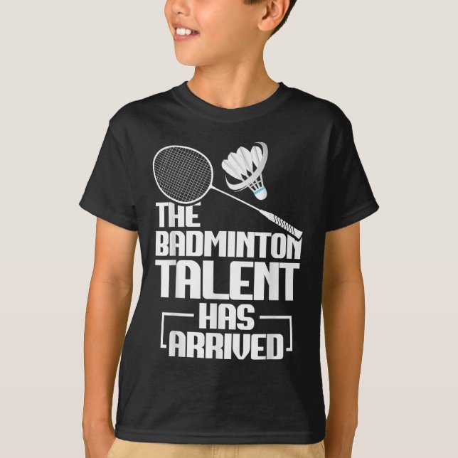 Badminton Match Talang Shuttle Spelare Badminton  T Shirt (Framsida)