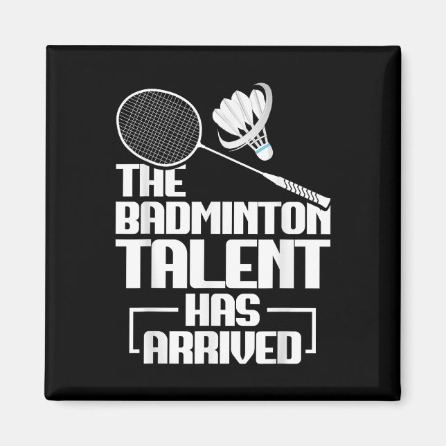 Badminton Match Talent Shuttle Player Badminton  Magnet (Framsidan)