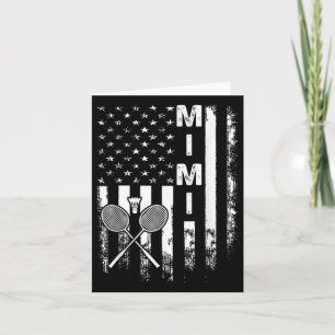 Badminton Mimi American Flagga Vintage jul Xma Kort