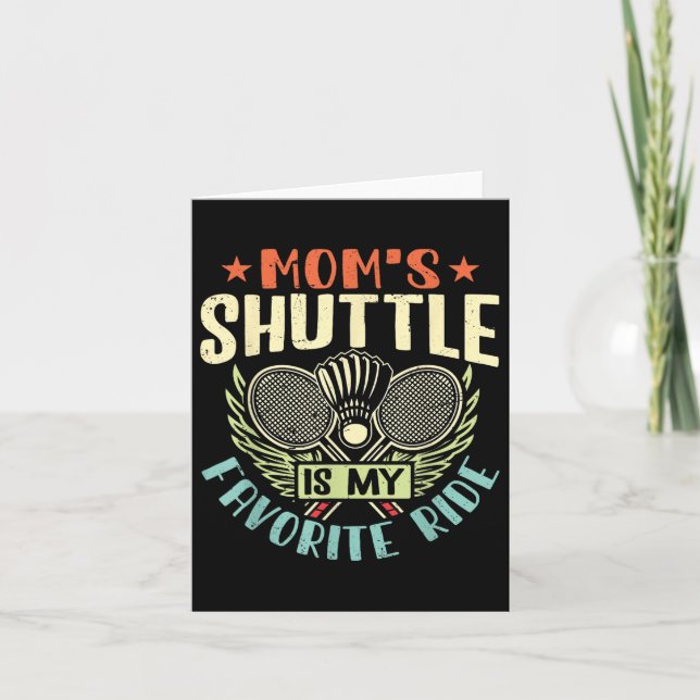 Badminton Moms Shuttle - Barn Kärleksfull Mor  Kort (Framsida)