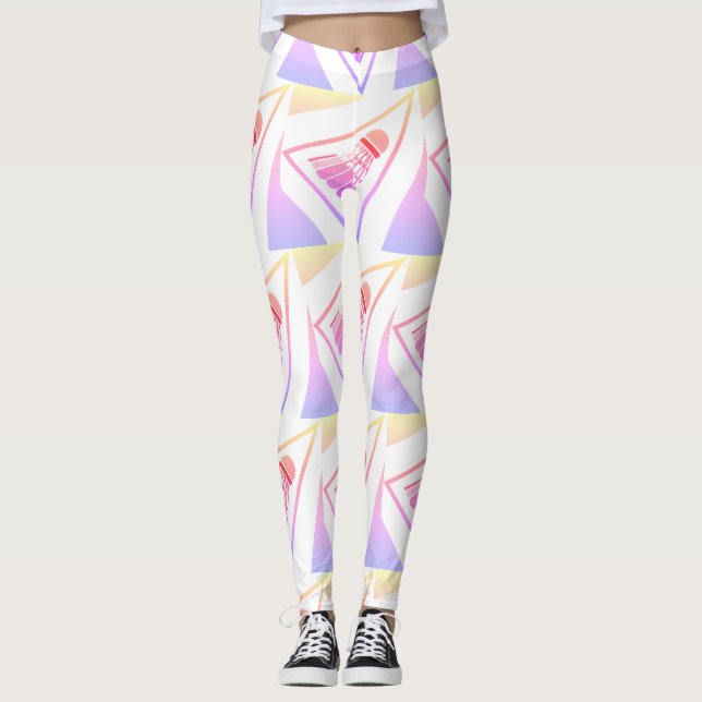 Badminton Mönster - Badminton Leggings - Shuttle (Framsida)