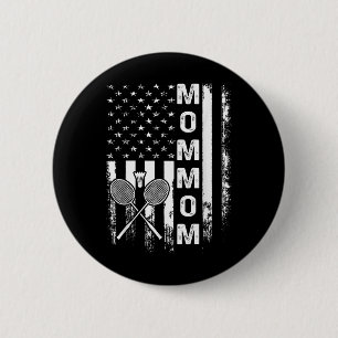 Badminton Mormor Amerikansk Flagga Vintage Jul X Knapp