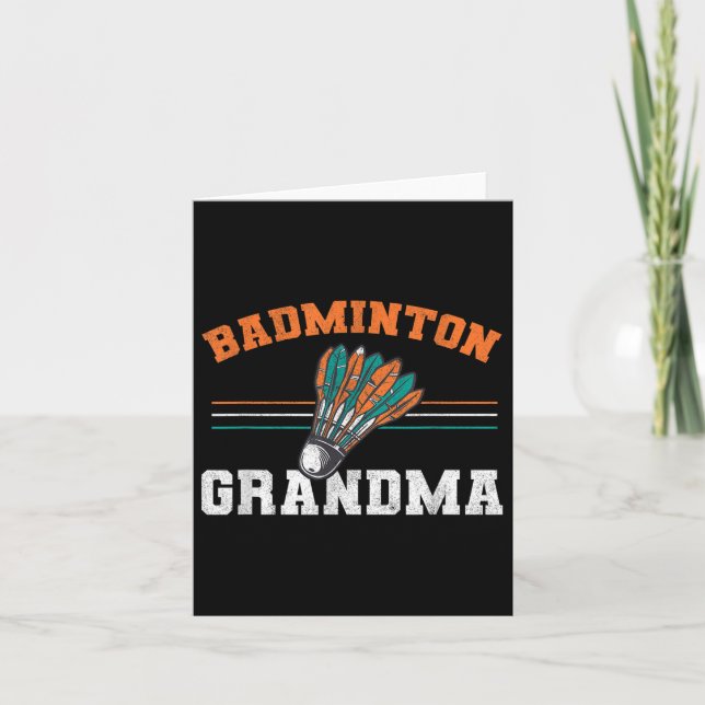 Badminton Mormor Mamma Fågel Kvinnor Badminton Kort (Framsida)