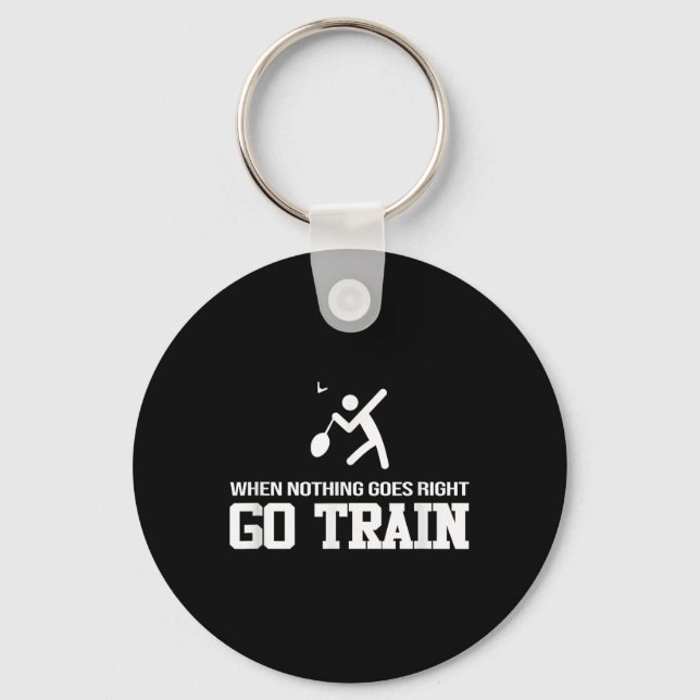 Badminton - När inget går Höger - Gå Tåg Nyckelring (Framsida)