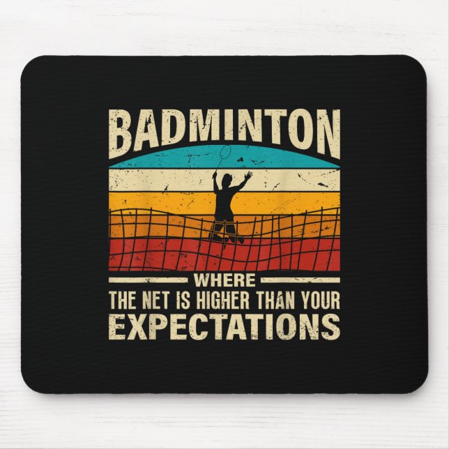 Badminton - Nätet är högre än dina förväntningar  Musmatta (Framsidan)