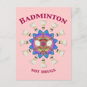 Badminton Not drugs Vykort