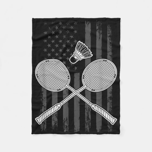 Badminton och badboll Amerikansk flagga  Fleecefilt (Framsidan)