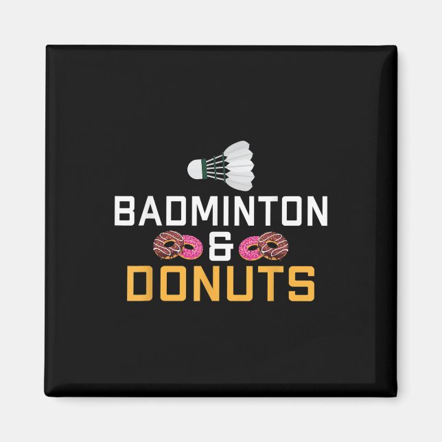 Badminton Och Munkälskare Badminton  Magnet (Framsidan)