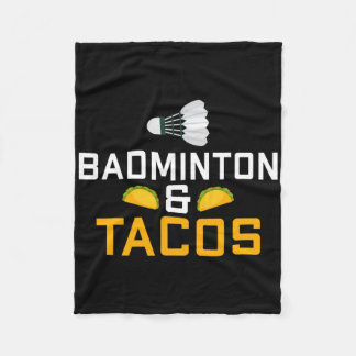 Badminton och Tacos Älskare Badminton Fleecefilt