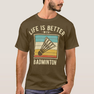 Badminton Ord Retro Funny Badminton Älskare Gif T Shirt