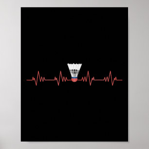 Badminton örtslag med skyttel på Badminton Poster