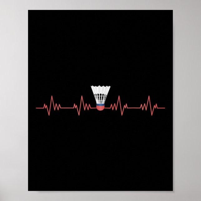 Badminton örtslag med skyttel på Badminton Poster (Framsidan)