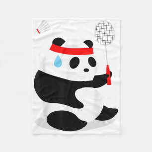 Badminton Panda - att bli omedgörlig Fleecefilt