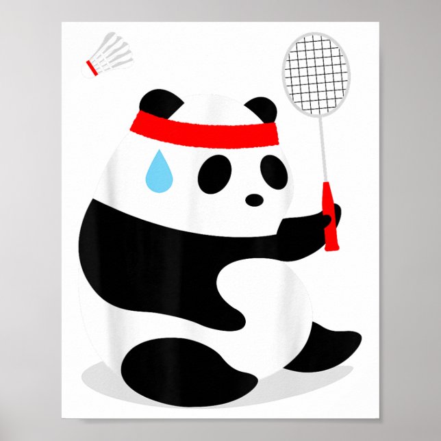 Badminton Panda - att bli omedgörlig Poster (Framsidan)
