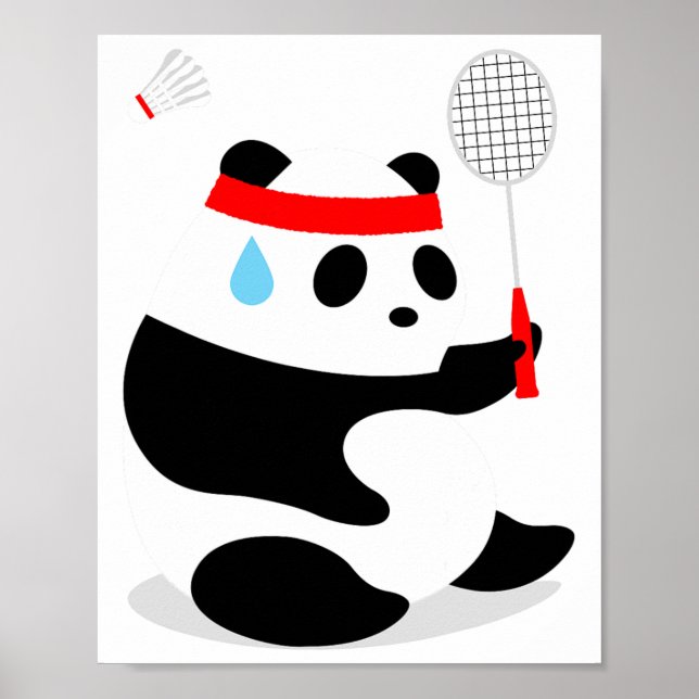 Badminton Panda - att bli omedgörlig Poster (Framsidan)