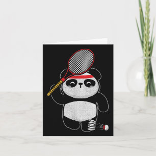 Badminton Panda Badminton Sport Humor T-shirt  Kort