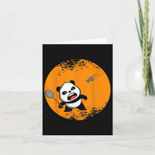 Badminton Panda Bear Shrub Spirit Animal Giant Rol Kort