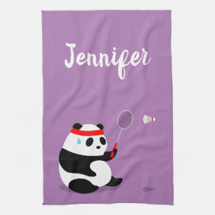 Badminton Panda Komma och laga sporttorn Kökshandduk