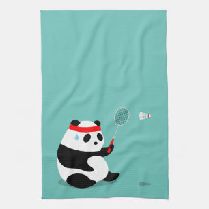 Badminton Panda Komma och laga sporttorn Kökshandduk