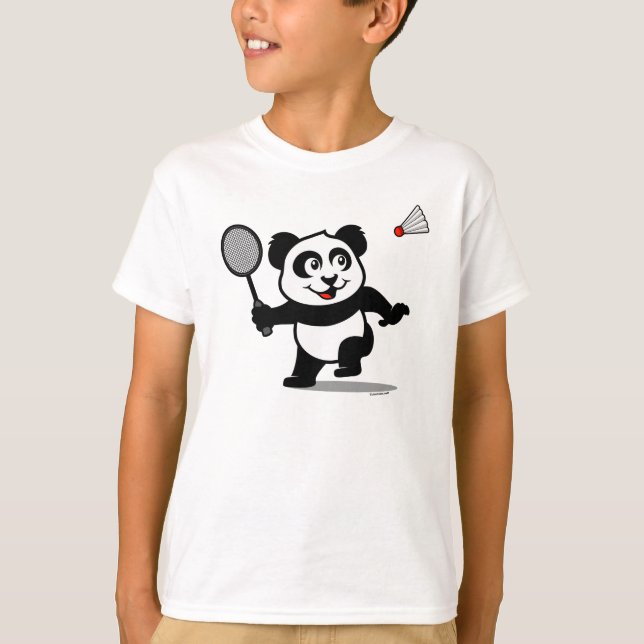 Badminton Panda (lätta skjortor) Tee (Framsida)