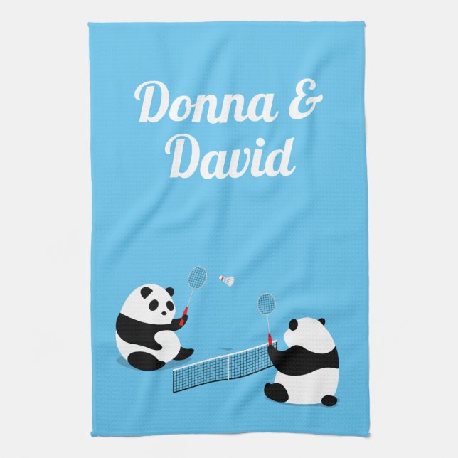 Badminton Pandas Sports Towel Kökshandduk (Vertikal)
