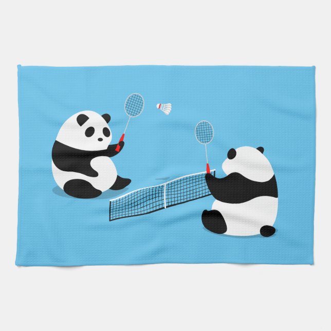 Badminton Pandas Sports Towel Kökshandduk (Horisontell)