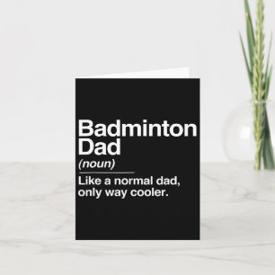 Badminton Pappa Definition Normal Cooler Sports Kort