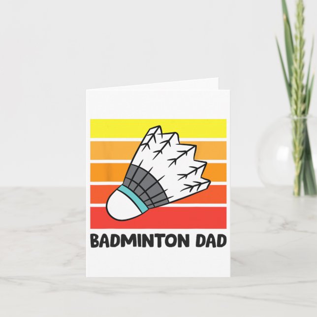 Badminton Pappa Funny Badminton Far 1 Kort (Framsida)