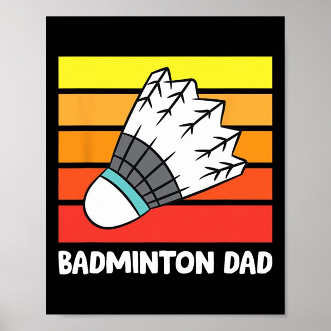 Badminton Pappa Funny Badminton Far Poster (Framsidan)