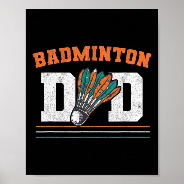 Badminton Pappa Shuttle Far Manar Badminton Poster (Framsidan)