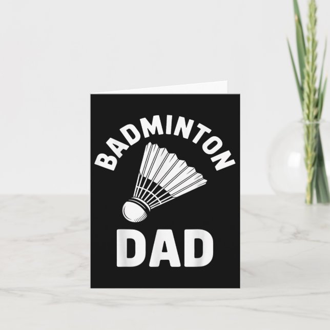 Badminton Pappa Shuttle Funny Badminton Kort (Framsida)