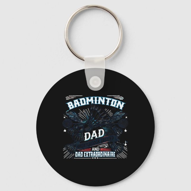 Badminton Pappa Shuttle Legend Funny Sports Design Nyckelring (Framsida)