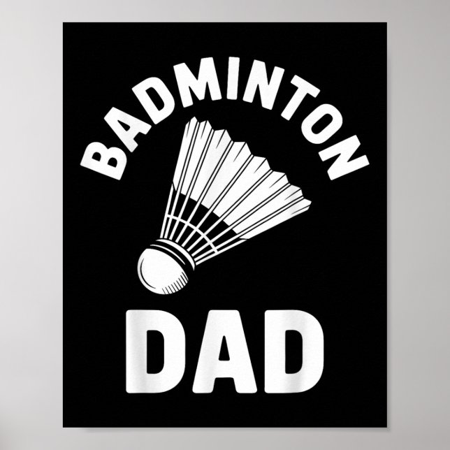 Badminton Pappa Shuttle Roligt Badminton  Poster (Framsidan)