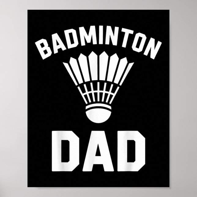 Badminton Pappa Shuttle Roligt Badminton  Poster (Framsidan)