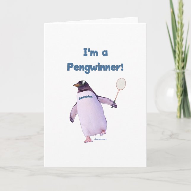 Badminton Penguin Kort (Framsida)