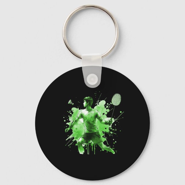 Badminton Pion Energisk Burst  Nyckelring (Framsida)